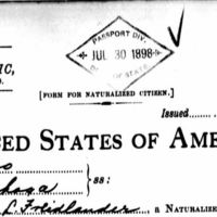 Certificate of Naturalization of Abraham Greenbaum. 