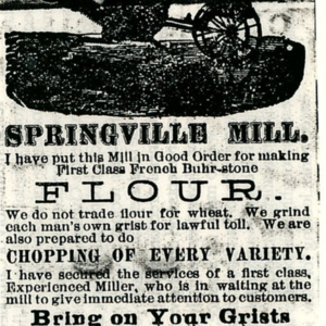 A newspaper advertisement for a flour mill. 