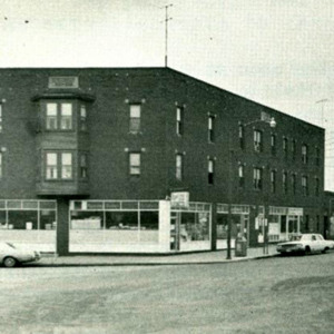 View from the street of the DiGiacomo Building, circa 1922. 