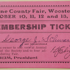 A ticket for the Wayne County Fair. 