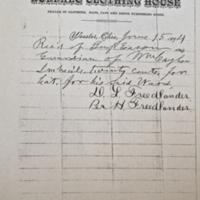 A document with the signatures of the original store owners
