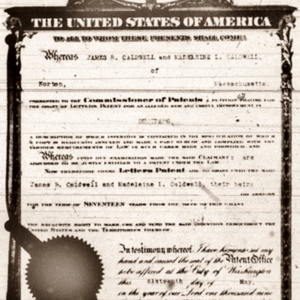 A patent certificate 