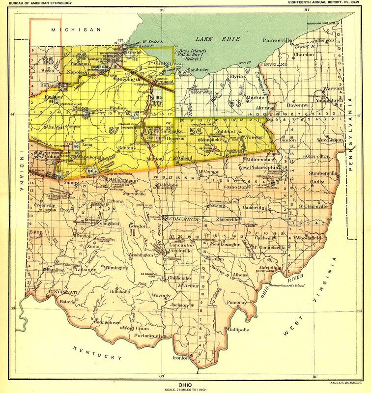 Map of land covered under the Treaty of Fort Industry