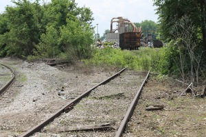 Abandoned railroad tracks