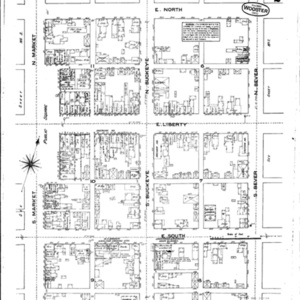 A map of the west side of Wooster